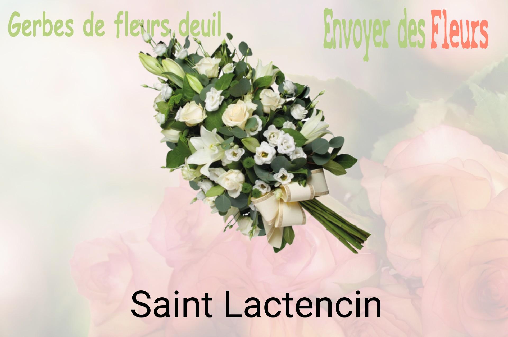 Gerbe de fleurs de deuil livrée à Saint-Lactencin